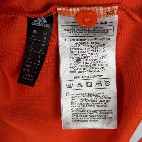 adidas* Men's Short Sleeve‎ Straight Hem Hidden Button Polo Athletic Shirt~ 2XL - Picture 7 of 16